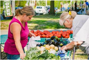 Farmers Market Image with Two Women